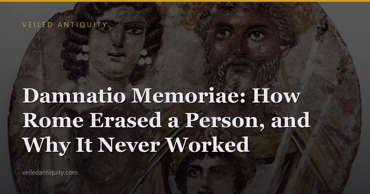 Damnatio Memoriae: How Rome Erased a Person, and Why It Never Worked
