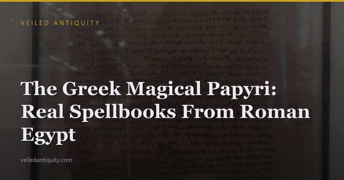 The Greek Magical Papyri: Real Spellbooks From Roman Egypt